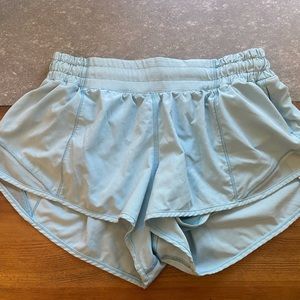 Lululemon GUC Light Blue Hotty Hot Shorts